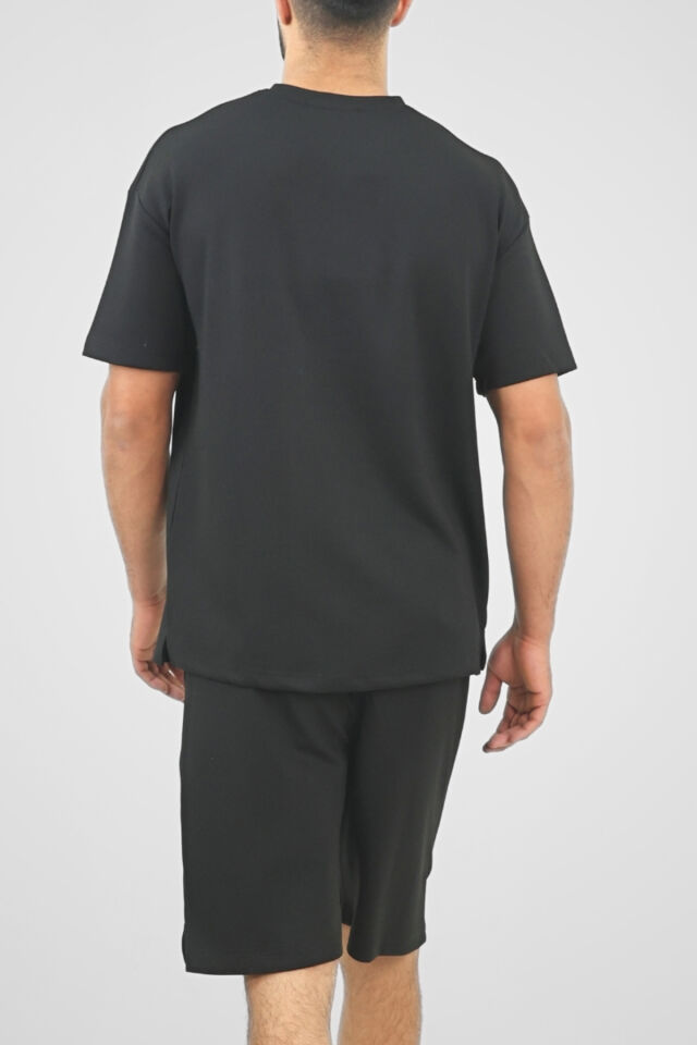 Airsoft 908 Oversize Spesial Modal 2'li Şortlu Takım Koyusiyah - XL