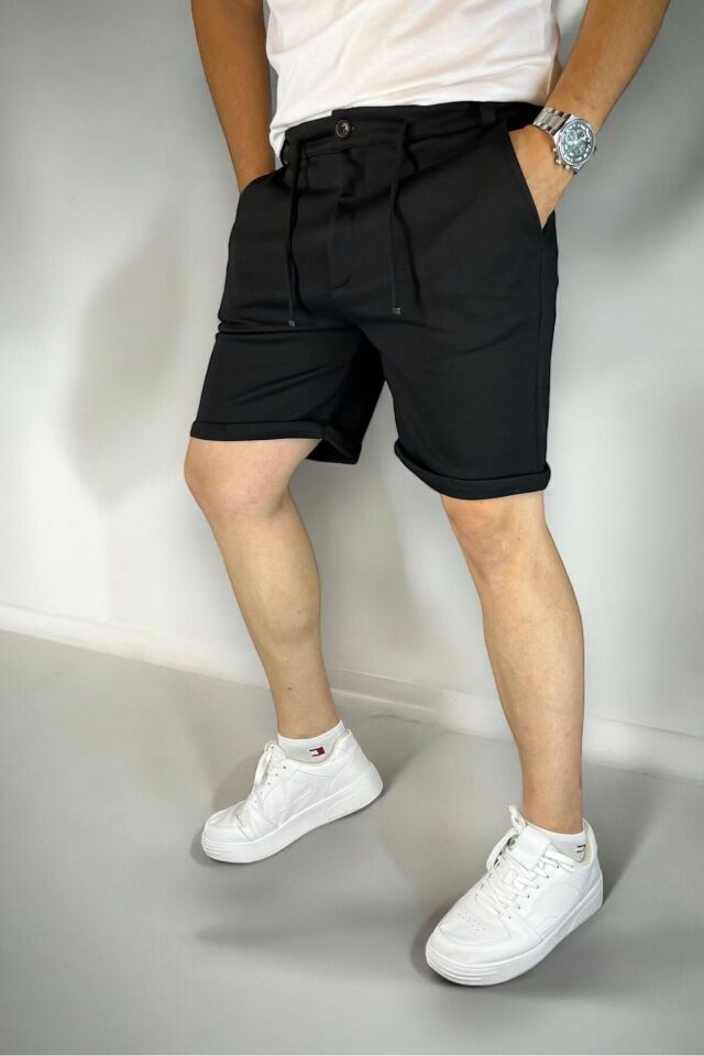 Erkek Comfort Fit Regular Şort Si̇yah - S
