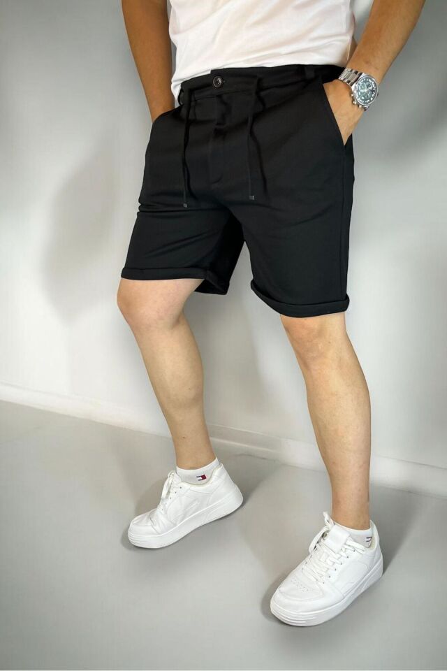 Erkek Comfort Fit Regular Şort Si̇yah - S