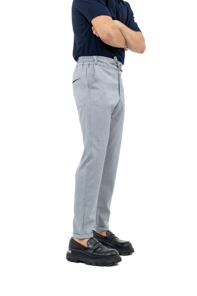 Erkek İtalyan Kesim Kaliteli Slimfit Bilek Boy Double Paça Kumaş Pantolon