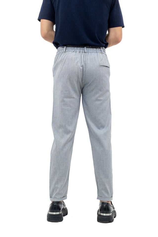 Erkek İtalyan Kesim Kaliteli Slimfit Bilek Boy Double Paça Kumaş Pantolon