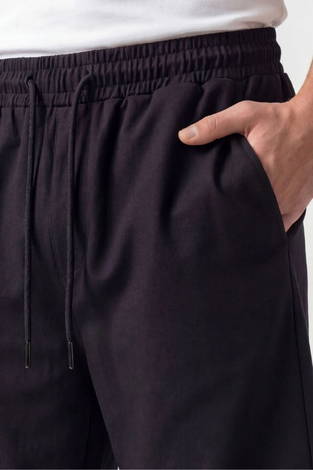 Kristal Yırtmaclı Cep Detaylı Erkek Pantolon Şort
