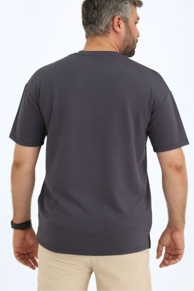 Airsoft 909 Oversize Spesial Modal T-Shirt Füme - XL