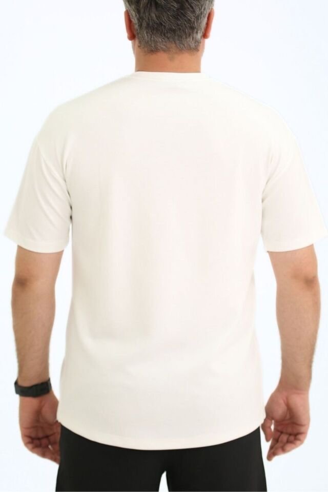 Airsoft 909 Oversize Spesial Modal T-Shirt Ekru - L
