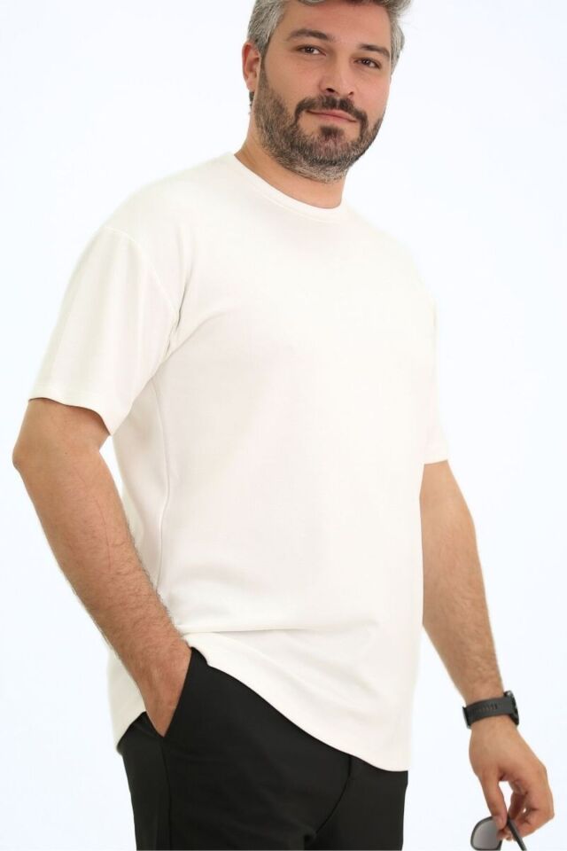Airsoft 909 Oversize Spesial Modal T-Shirt Ekru - L