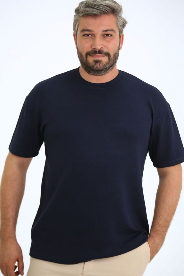 Airsoft 909 Oversize Spesial Modal T-Shirt Lacivert - S