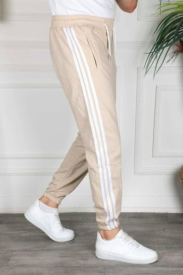 3 Şeritli Paça Lastikli Unisex Eşofman