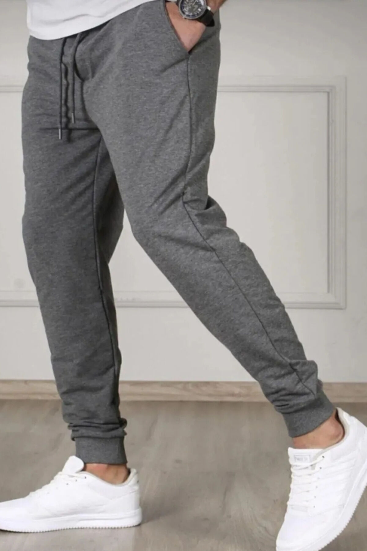 Erkek Jogger Eşofman Altı Füme - M