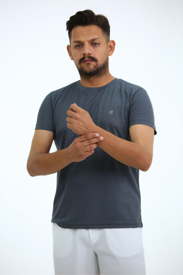 Kappax Spor T-Shirt Boyalı Füme - M
