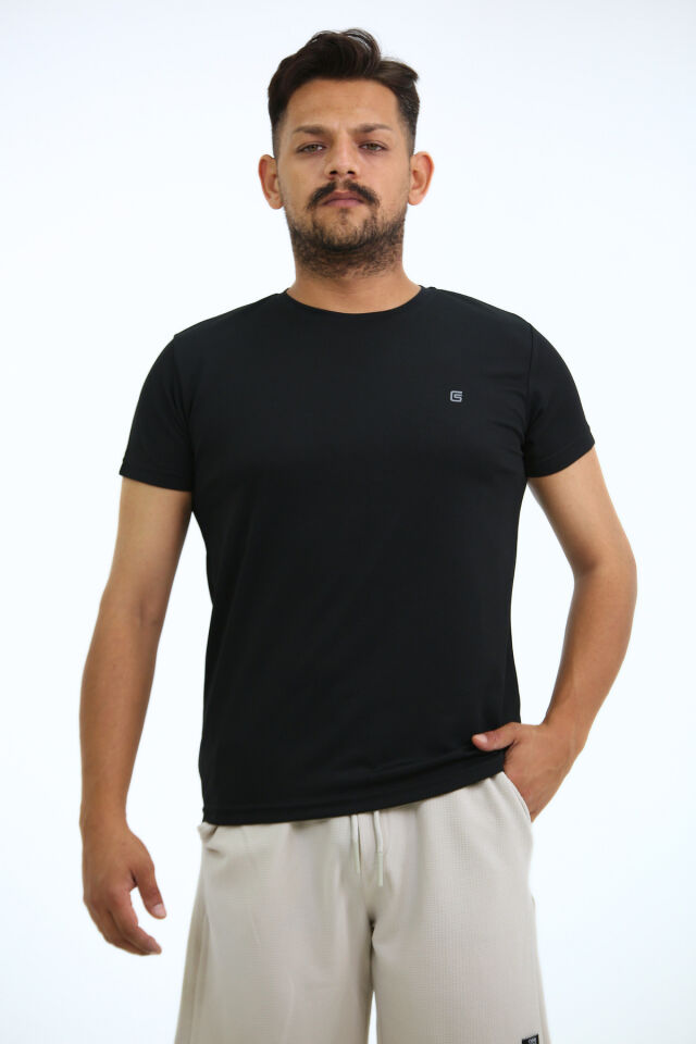 Kappax Spor T-Shirt Siyah - 2XL