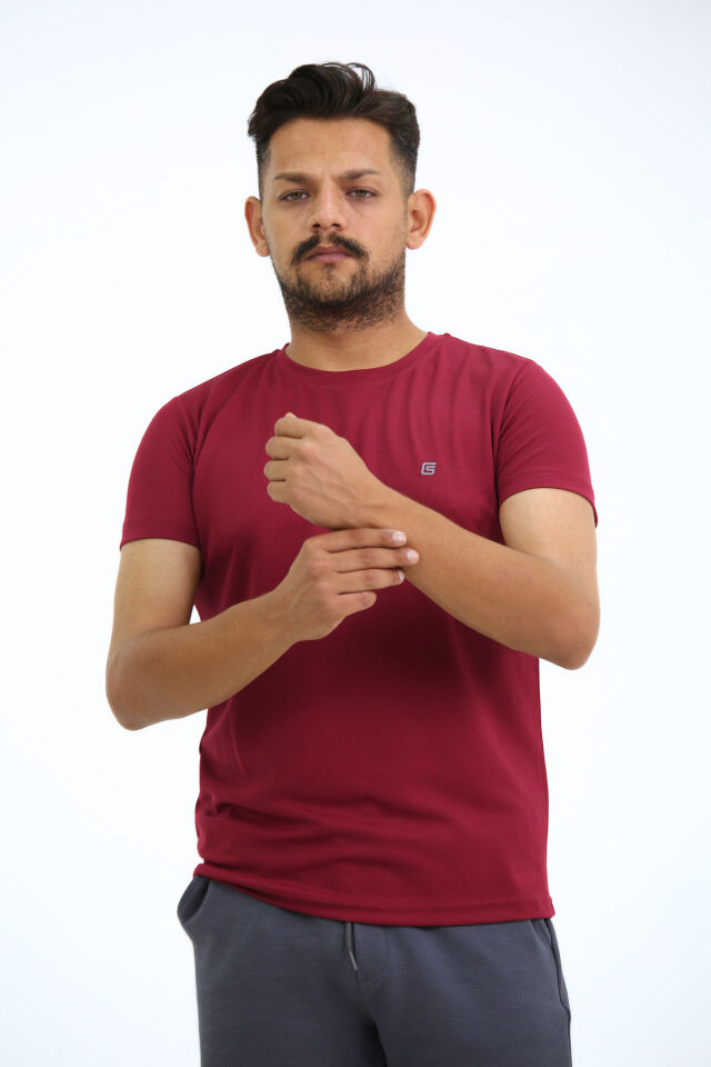 Kappax Spor T-Shirt Bordo - XL