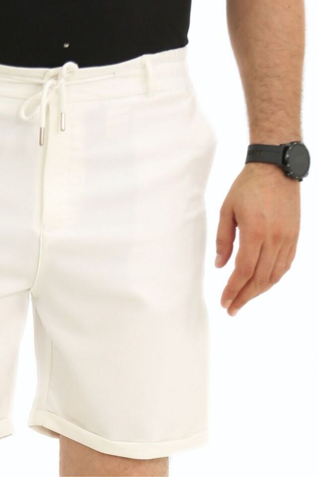 Sinyor Pantolon Şort Ekru - 2XL
