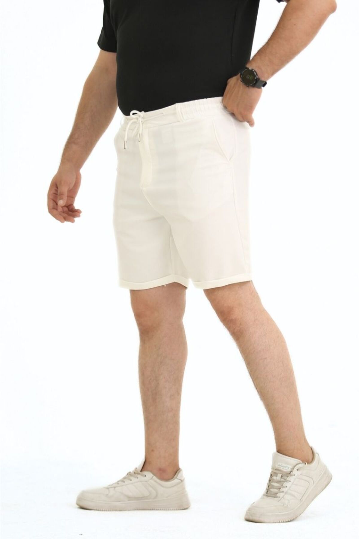 Sinyor Pantolon Şort Ekru - XL