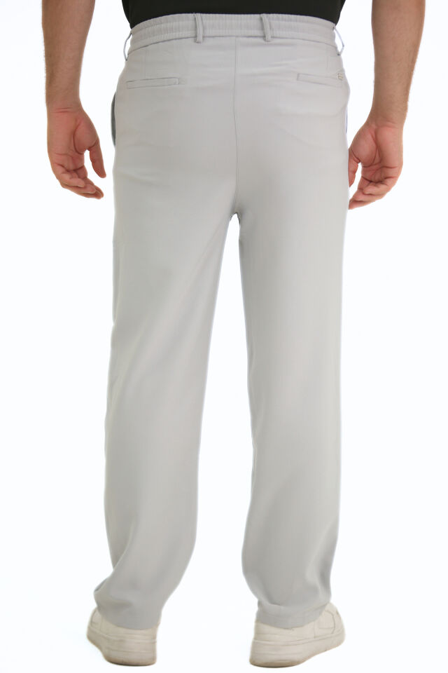 Double Kumaş A Kalite Baggy Düz Paça Pantolon Füme - S
